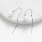 Earrings | Talia Thread Earring | Silver