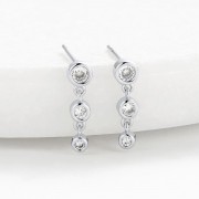 Earrings | Abby | Clear Silver Earrings | Abby | Clear Silver