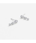 Earrings | Abby | Clear Silver Earrings | Abby | Clear Silver