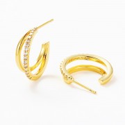 Earrings | Celeste Hoop | Clear Gold Earrings | Celeste Hoop | Clear Gold