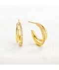Earrings | Celeste Hoop | Clear Gold Earrings | Celeste Hoop | Clear Gold