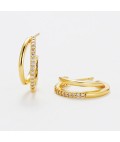 Earrings | Celeste Hoop | Clear Gold Earrings | Celeste Hoop | Clear Gold