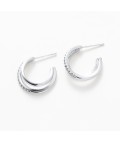 Earrings | Celeste Hoop | Clear Silver Earrings | Celeste Hoop | Clear Silver