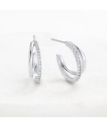 Earrings | Celeste Hoop | Clear Silver Earrings | Celeste Hoop | Clear Silver