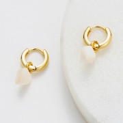 Earrings | Sofia Hoops | White