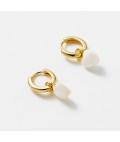 Earrings | Sofia Hoops | White