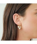 Earrings | Sofia Hoops | White