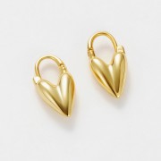 Earrings | Jess Heart Hoop | Gold Earrings | Jess Heart Hoop | Gold
