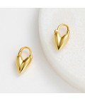 Earrings | Jess Heart Hoop | Gold
