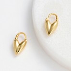 Earrings | Jess Heart Hoop | Gold Earrings | Jess Heart Hoop | Gold