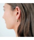 Earrings | Jess Heart Hoop | Gold