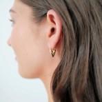 Earrings | Jess Heart Hoop | Gold Earrings | Jess Heart Hoop | Gold