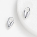 Earrings | Jess Heart Hoop | Silver Earrings | Jess Heart Hoop | Silver