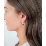 Earrings | Jess Heart Hoop | Silver Earrings | Jess Heart Hoop | Silver