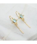 Earrings | Gabi Thread Earring | Blue Topaz