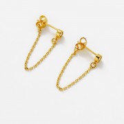 Earrings | Crystal Chain Wrap Earring | Gold Earrings | Crystal Chain Wrap Earring | Gold