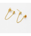 Earrings | Crystal Chain Wrap Earring | Gold Earrings | Crystal Chain Wrap Earring | Gold