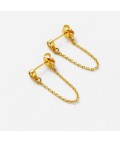 Earrings | Crystal Chain Wrap Earring | Gold Earrings | Crystal Chain Wrap Earring | Gold