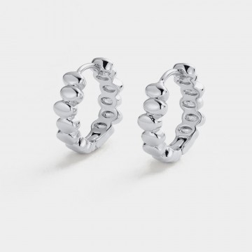 Earrings | Bailey Huggie | Silver Earrings | Bailey Huggie | Silver