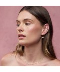 Earrings | Tessa Pearl Hoop | Gold