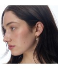 Earrings | Tessa Pearl Hoop | Gold