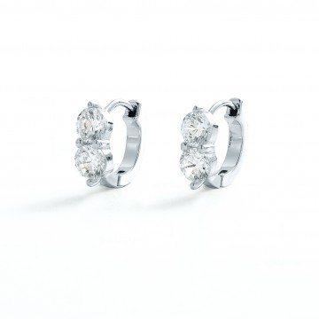 Earrings | Zoe Huggie | Silver
