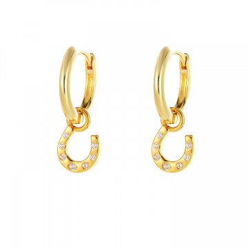 Earrings | Lucky Hoop | Gold
