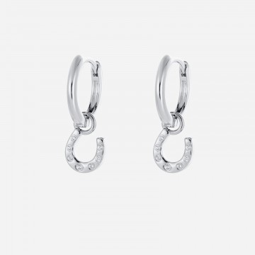 Earrings | Lucky Hoop | Silver