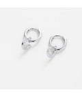 Earrings | Lucky Hoop | Silver