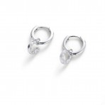 Earrings | Lucky Hoop | Silver
