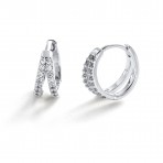 Earrings | Celia Huggie | Silver Earrings | Celia Huggie | Silver
