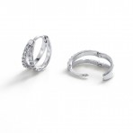 Earrings | Celia Huggie | Silver Earrings | Celia Huggie | Silver