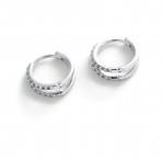 Earrings | Celia Huggie | Silver Earrings | Celia Huggie | Silver