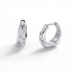 Earrings | June Hoop | Silver