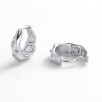 Earrings | June Hoop | Silver