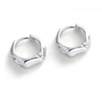 Earrings | June Hoop | Silver