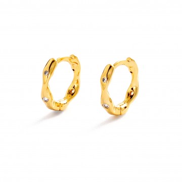 Earrings | June Huggie | Gold Earrings | June Huggie | Gold