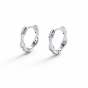 Earrings | June Huggie | Silver