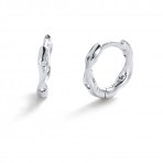 Earrings | June Huggie | Silver