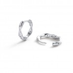 Earrings | June Huggie | Silver