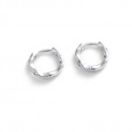 Earrings | June Huggie | Silver
