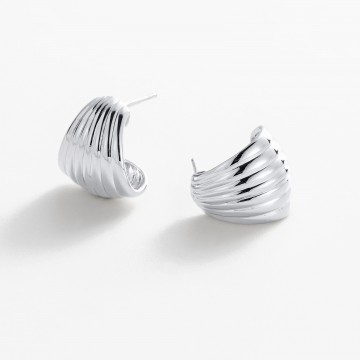 Earrings | Sasha Hoop | Medium | Silver