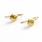 Earrings | Olive | Gold | Handmade