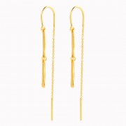 Earrings | Lila Thread Earring | Gold