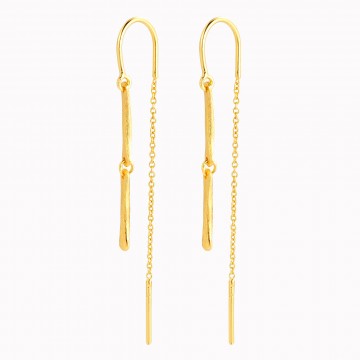 Earrings | Lila Thread Earring | Gold