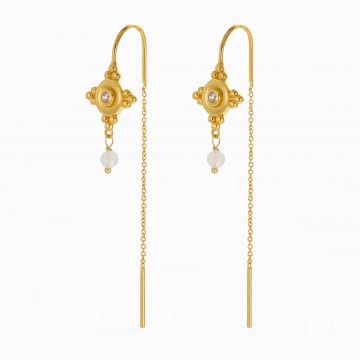 Earrings | Faye Thread | Gold