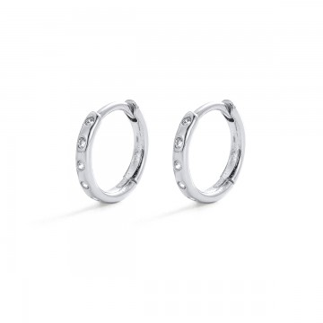 Earrings | Talia Huggie | Silver