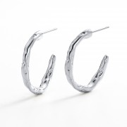 Earrings | Alessia Hoop Large | Silver