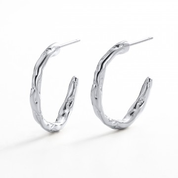 Earrings | Alessia Hoop Large | Silver