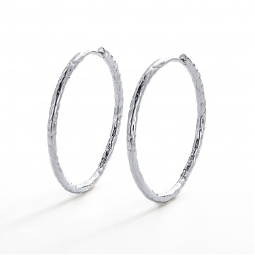 Earrings | Lily Hoop Large | Silver
